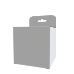 Square box with hang tab mockup