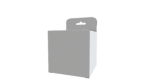 Square box with hang tab mockup