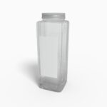 Bottles plastic product label mockup