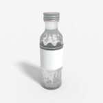 Bottles glass product label mockup 501870