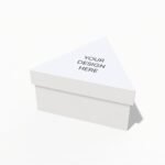 Triangle box with lid mockup
