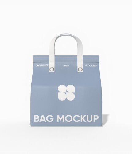 Oversized takeaway bag mockup