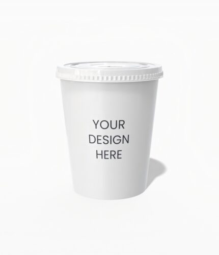 14oz plastic food container mockup
