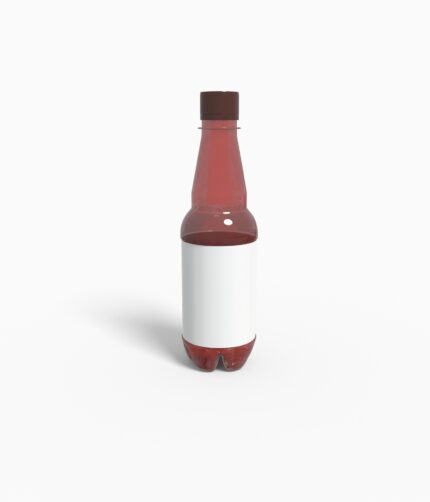 Bottles plastic product label mockup