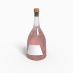 Bottles glass product label mockup 504120