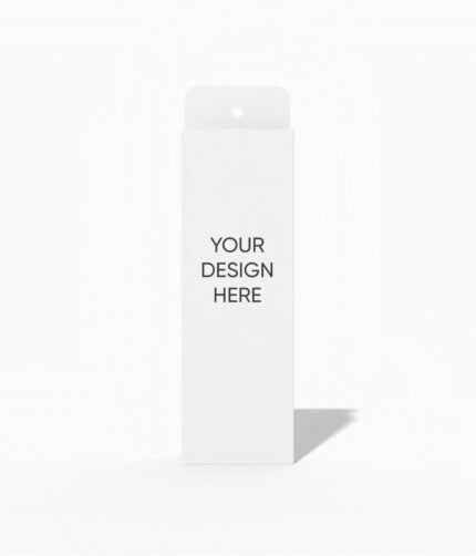 Straight tuck end box with hang tab mockup