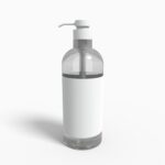 Bottles plastic product label mockup 504590
