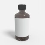 Bottles glass product label mockup 504620