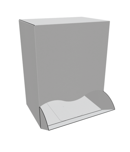 Rotating side opening paper box mockup