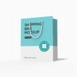Small luxury shopping bag mockup