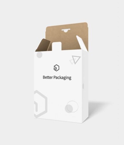 Double tray boxes double door with auto locks snap lock mockup 100011