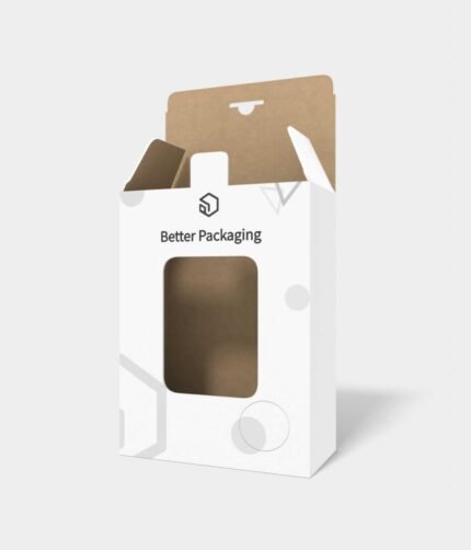 Tuck end boxes reverse mortise lock window display mockup 100015