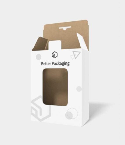 Tuck end boxes auto bottome snap lock window display mockup 102014