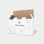 Mailer box with double safety buckles auto lock bottom mockup