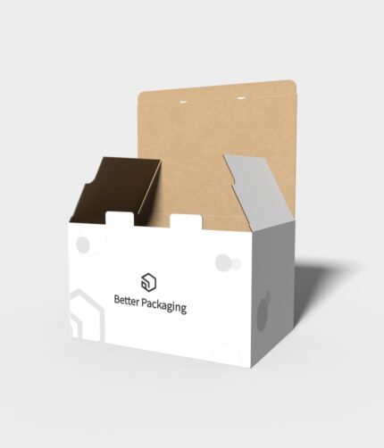 Mailer box with auto bottome snap lock mockup