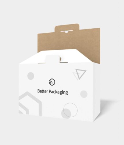 Tuck end mailer box with dust-proof  buckles mockup