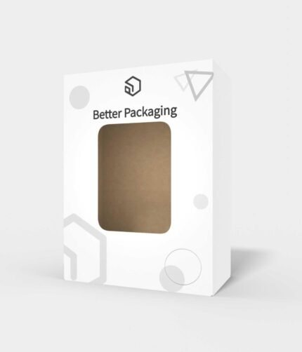 Back open boxes window display auto bottome snap lock mockup 103014