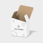 Tuck end boxes front open bevel mockup 105110