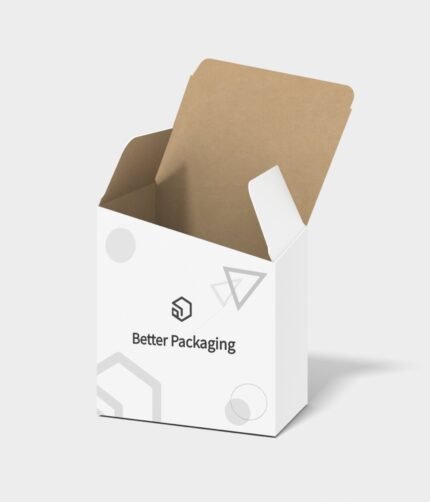 Tuck end boxes front open bevel mockup 105110