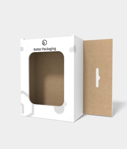 Tuck end box variations with window side hooks mockup 110051