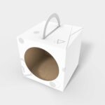 Tuck end window cake box mockup