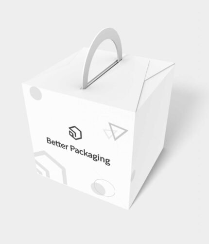 Tuck end box variations polygonal button bottom handle mockup 112085