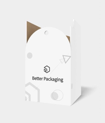 Gift box with ribbon holes mockup