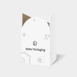 Gift box with ribbon holes mockup