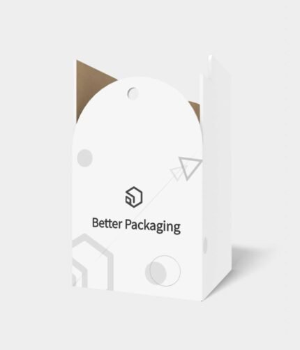 Gift box with ribbon holes mockup