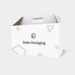 Gable box tuck end box variations suitcases mockup 112311