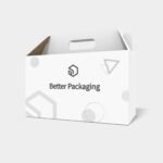 Gable box tuck end box with handle suitcases mockup 112320