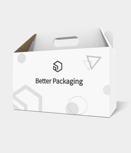 Gable box tuck end box with handle suitcases mockup 112320