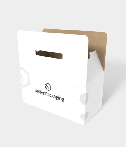 Mailer box with adhesive opening and handles mockup