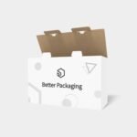 Mailer box with double snap locks and handles mockup
