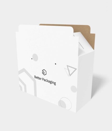 Snap lock gift shipping box mockup
