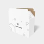 Snap lock gift shipping box mockup