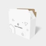 Reverse lock shipping box mockup