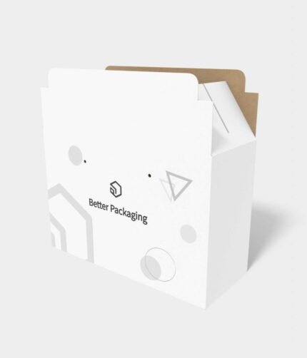 Reverse lock shipping box mockup