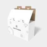 Mailer box with double safety buckles lock inserts mockup