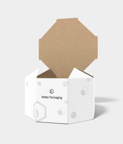 Tuck end box variations regular octagon lock insert boxes mockup 113010