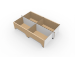 Packaging tray box four grids mockup 120220