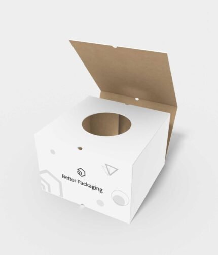 Tray boxes ribbon holes glue-free mockup 120260