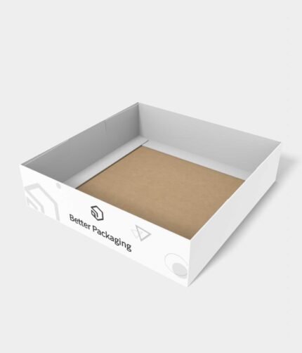 Tray boxes four folds angled mockup 120370