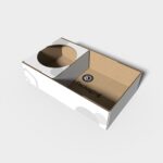 Tray boxes adhesive bottle box mockup 121030