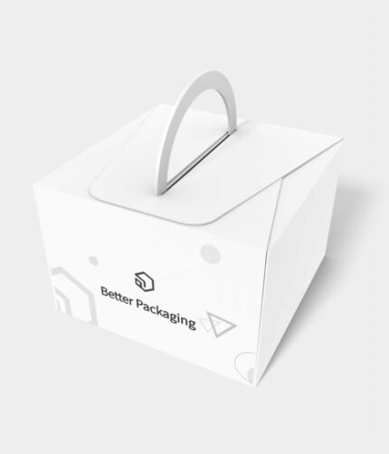 Tray boxes paper handle mockup 121070