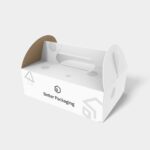 Tray boxes handshake buckle portable holes mockup 121081