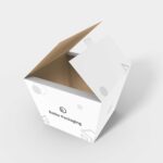 Tray boxes trapezoid shape mockup 123060