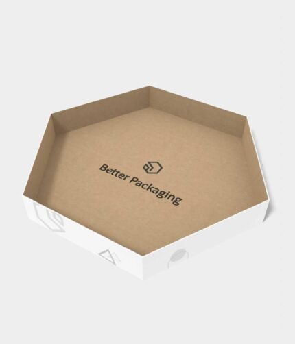 Hexagonal tray boxes tray paper mockup 123070