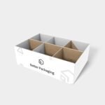 Tray boxes six grids display mockup 123160