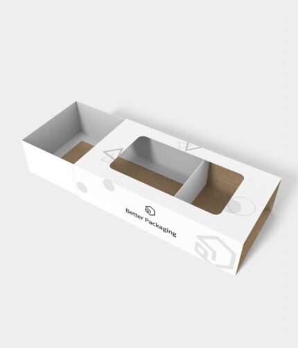 Tray boxes with window angled mockup 128031